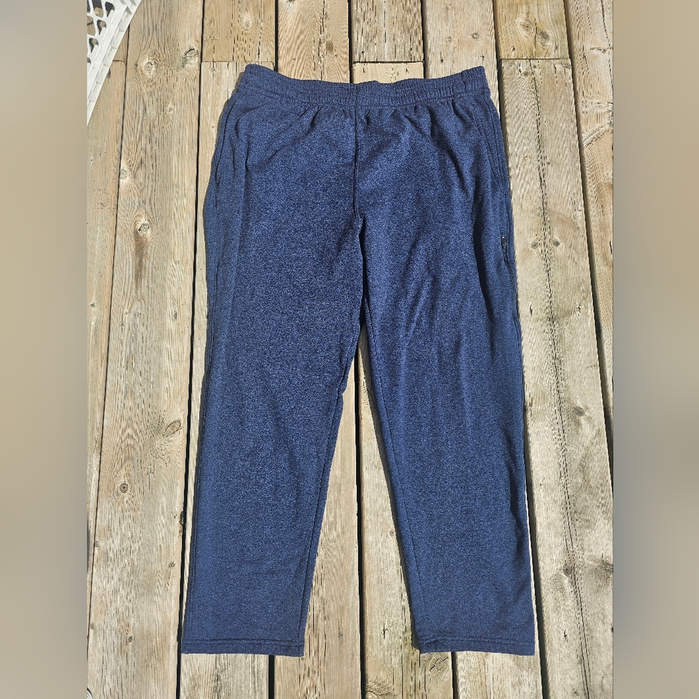 Men’s XL Gaiam Navy Blue Drawstring Pants with Zipper Pockets